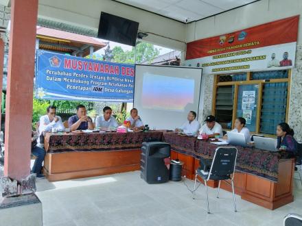 MUSYAWARAH DESA TENTANG PERUBAHAN PERDES TENTANG BUMDESA